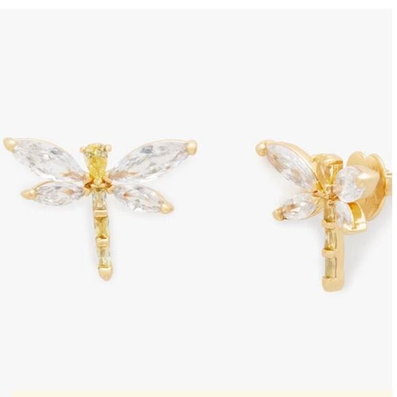 Kate Spade Greenhouse Dragonfly Cubic Zirconia Earrings Set - Picture 2 of 5